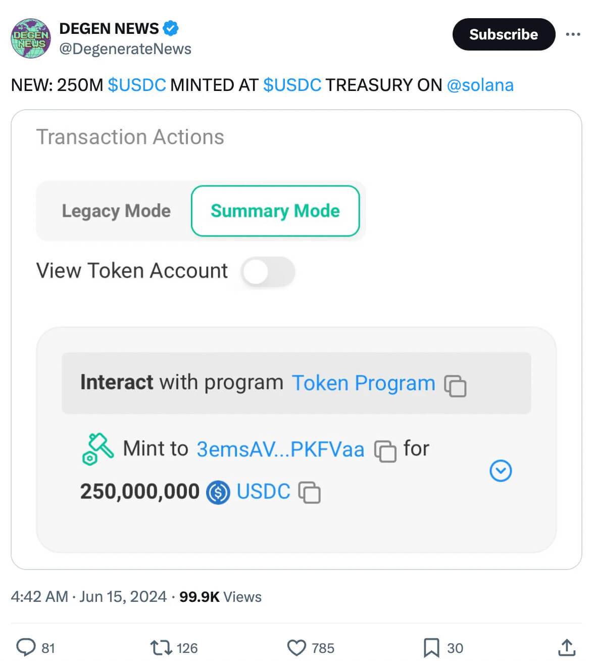250 triệu USDC được in trên Solana - Tin Tức Bitcoin - Cập Nhật Tin Tức Coin Mới Nhất 24/7 2025 250 triệu USDC được in trên Solana - Tin Tức Bitcoin - Cập Nhật Tin Tức Coin Mới Nhất 24/7 2025